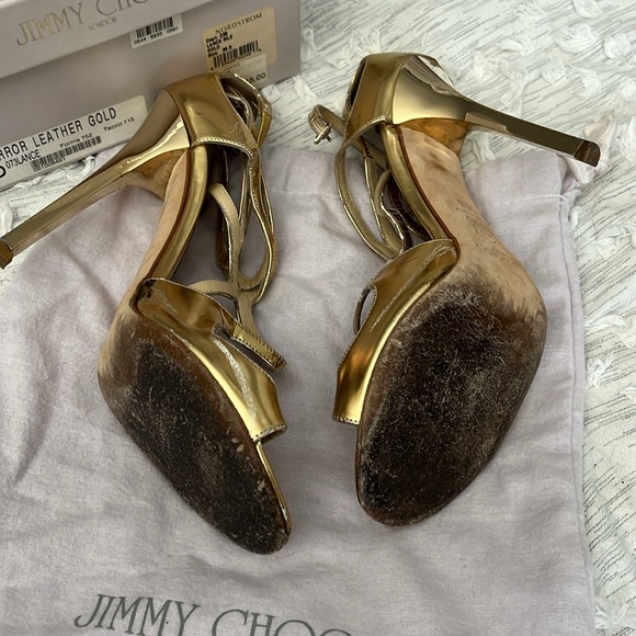 Jimmy Choo Gold Heels - Picture 7 of 8